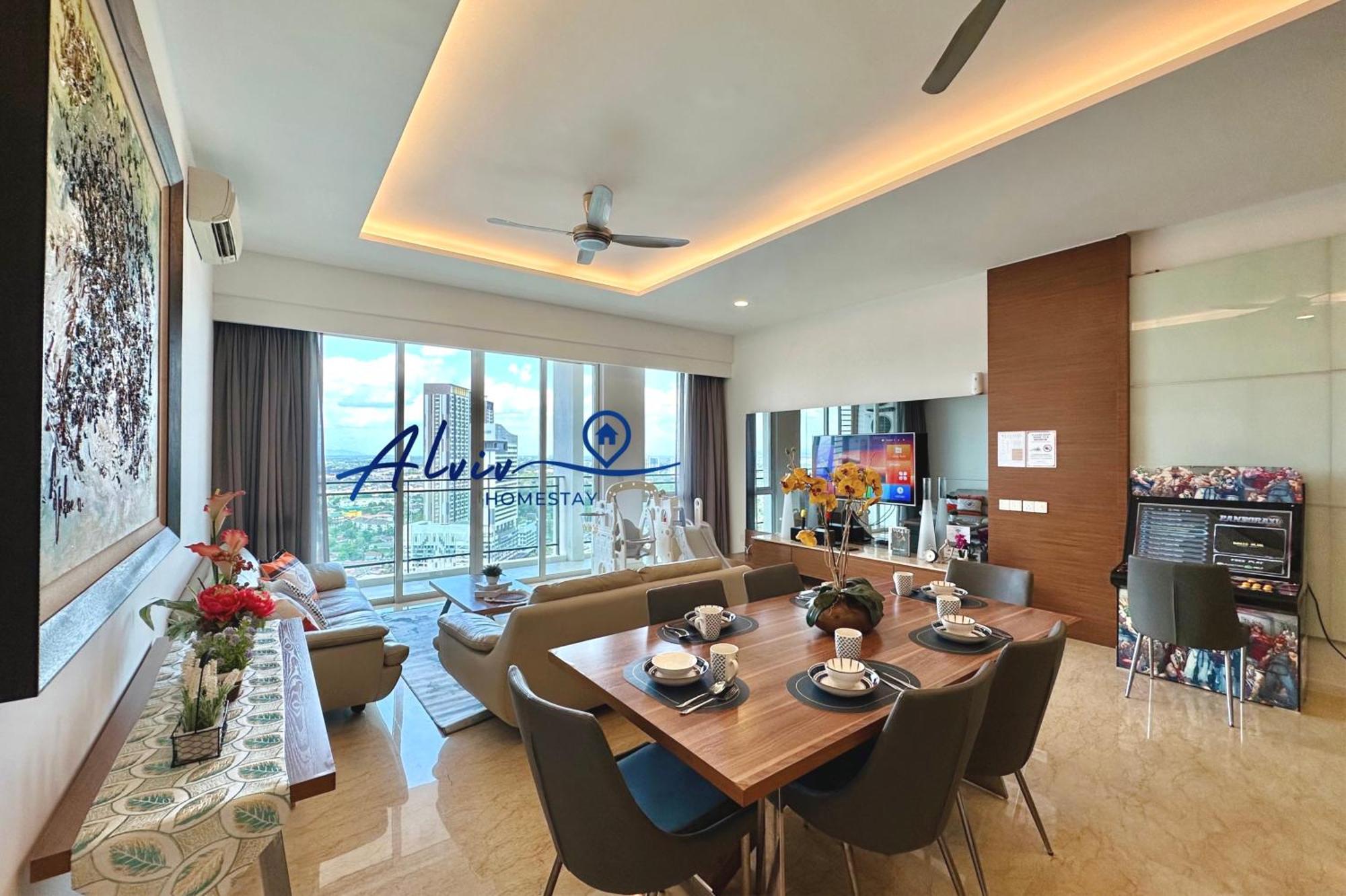Theshore Luxury 4+1br Penthouse/8-12pax/pool Table/directtomall/jonker 10min *